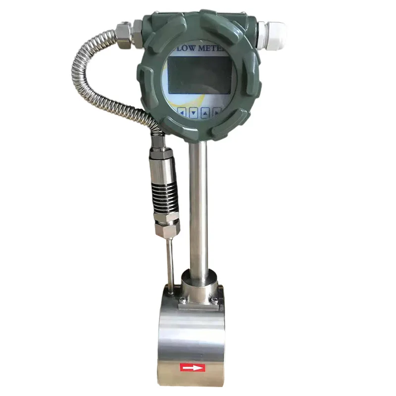 

Industrial Air Gas Steam Flow Meter For Hydraulic Oil Pulse Signal RS485 Communication Vortex Flowmeter Pipe Customization