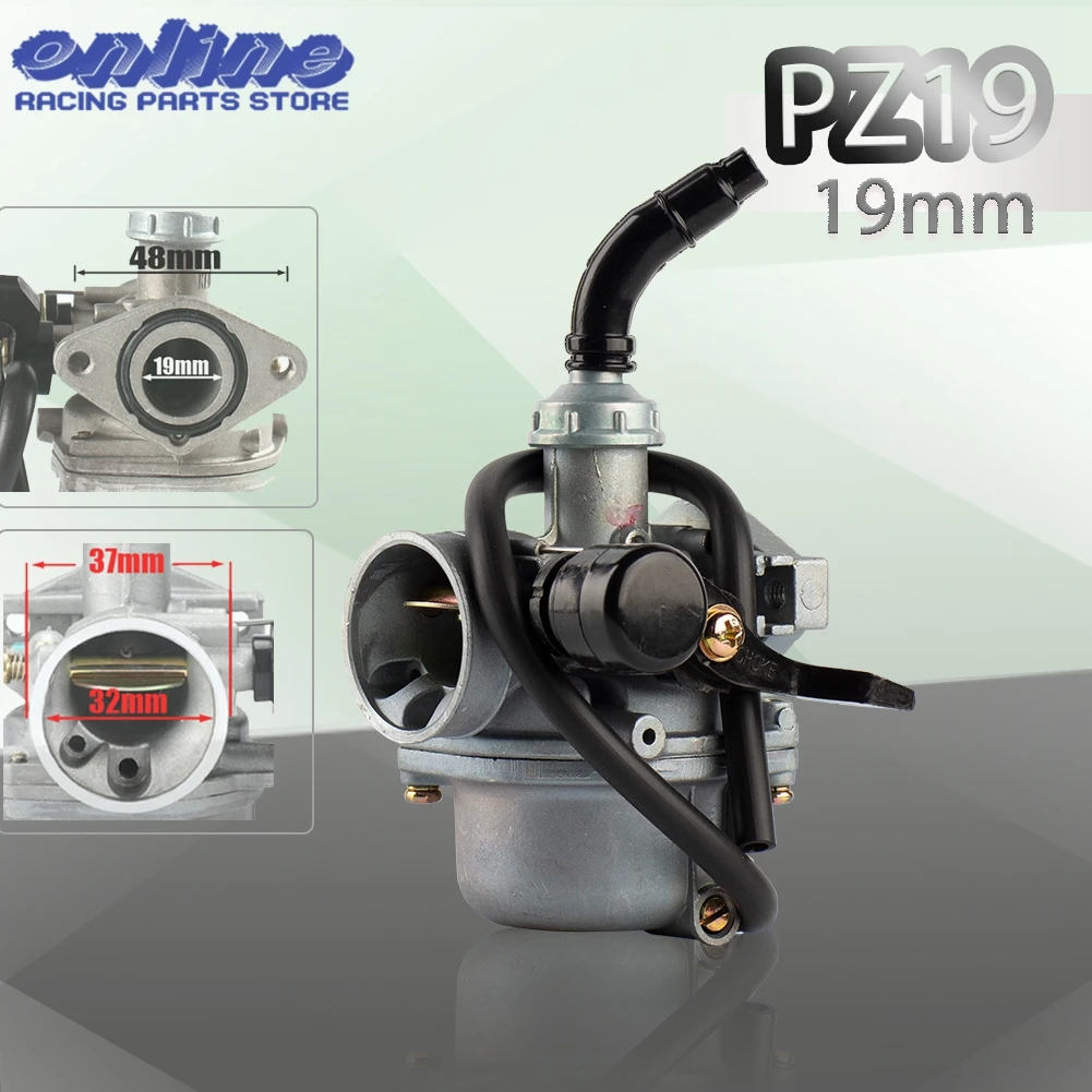 Motorcycle Carburetors PZ19 19mm Carb For 50 70 90 110 125cc ATV Quad 4 Wheeler Dirt Bike Carburetor Motorbike Motocross