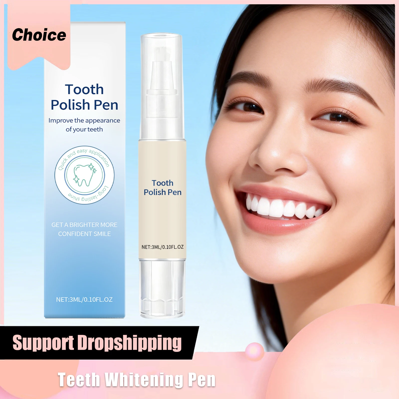 

Teeth Whitening Pen Removes Dental Plaque Coffee Stains Freshens Breath Care No Sensitivity Gum Protect Repair Tooth Polish Pens