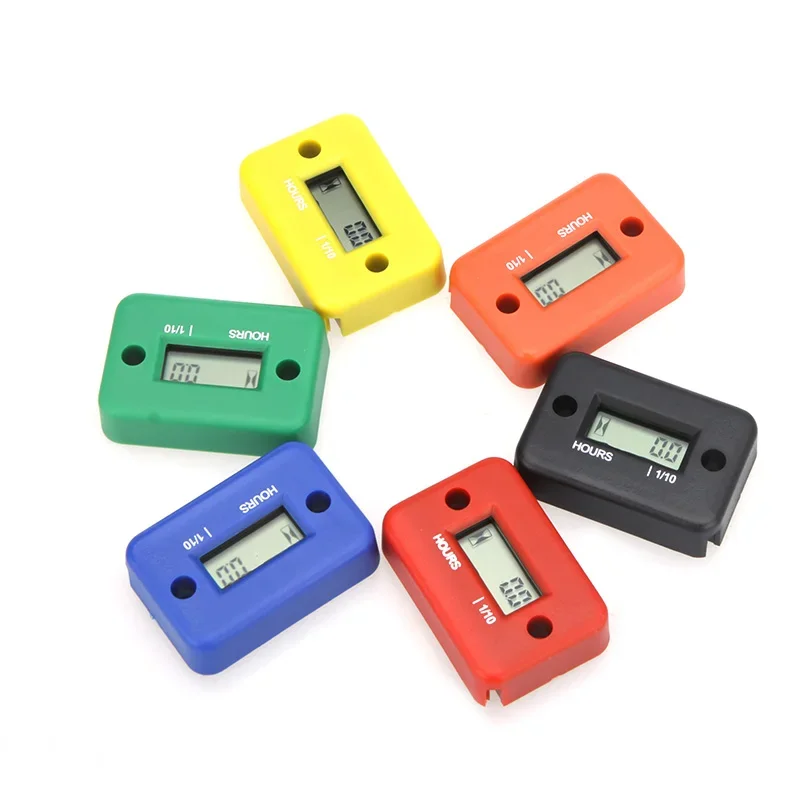 

1pc Digital Hour Meter Gauge LCD for Gasoline Engine Racing Motorcycle ATV Mower Snowmobile 0.1/99999Hrs 6 Colors Optional