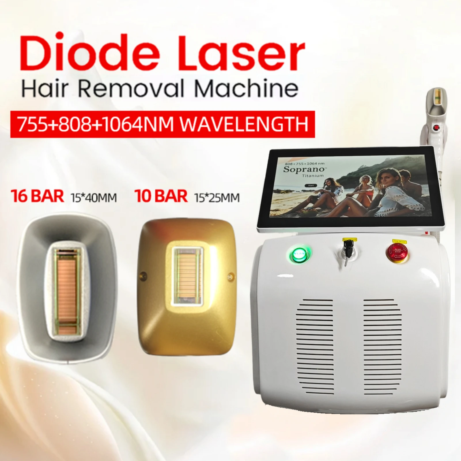 

Permanent Ice Cool Remove Hair Depilator Machine Hair Removal Diode Laser Painless Epilater Fast Laser Hair Removal For Salon