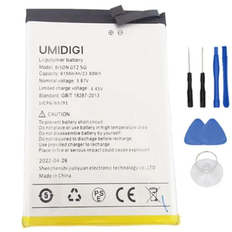 

В наличии для UMIDIGI Bison GT 5G аккумулятор 5150 мАч новая дата производства Высокая емкость для UMIDIGI Bison GT2 5G аккумулятор