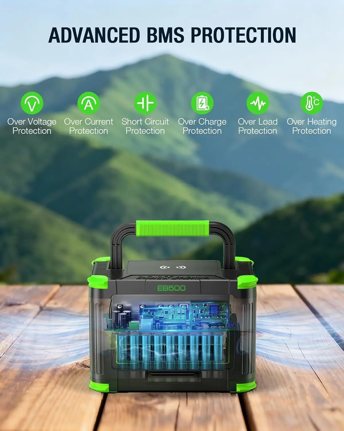 500W Portable Power Station 519Wh Lithium Solar Generator Outdoor Camping Emergency, Customized
