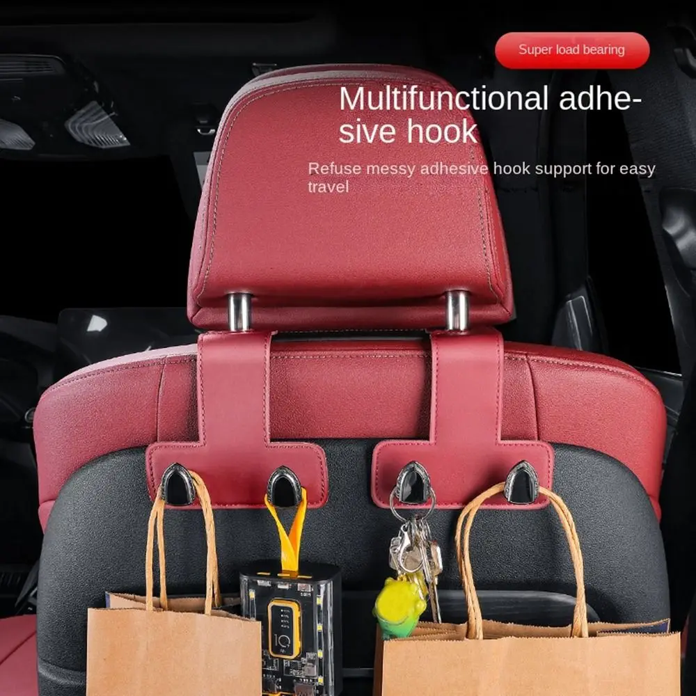 

Leather Car Seat Headrest Hook Car Interior Accessories Foldable Car Back Seat Holder Multifunctional Universal