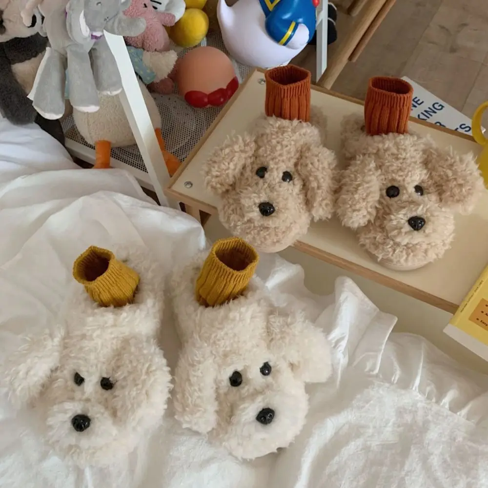 أحذية لينة لعبة القلطي النعال جميل لطيف الشتاء الكلب أفخم الشرائح الحيوان سميكة وحيد رقيق جرو النعال الرجال #4