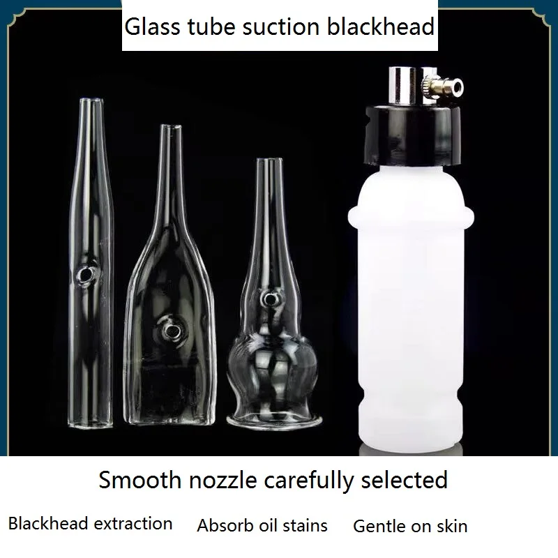 Beauty Salon Blackhead Suction Equipment Accessories Oil Suction Blackhead Suction Circular Glass Tube Filter Spray Bottle