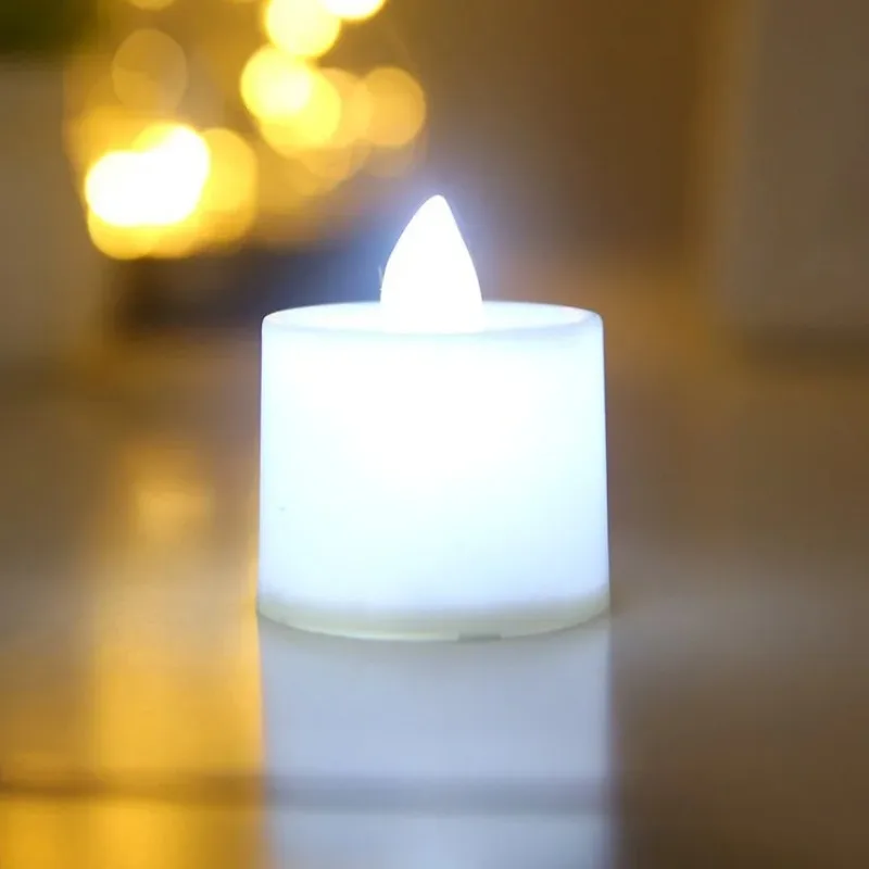 Warm White LED Candle Battery Powered Flameless Tea Candle Wedding Birthday Party Home Decoration Lamp Candlestick Candles