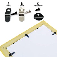 50pcs Metal Iron Bent Bow Arch Elastic Spring Picture Photo Mirror Frame Back Board Turnbutton Turn Button Clip Snap with Screws