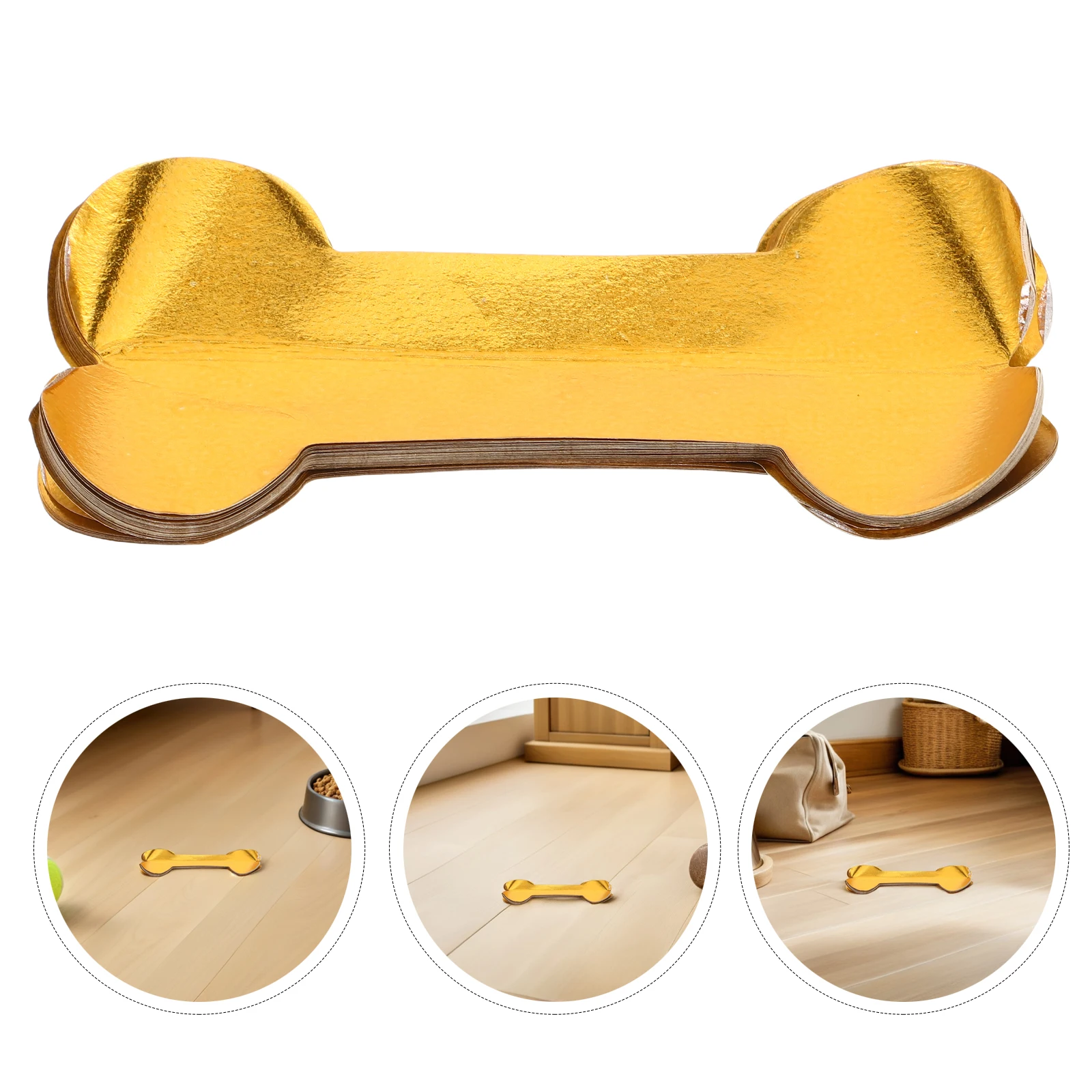 

180Pcs Pet Worship Supplies Yellow Ceremonial Bone Shaped Paper Dog Cat Memorial Cremation Rituals Dog Funeral Supplies