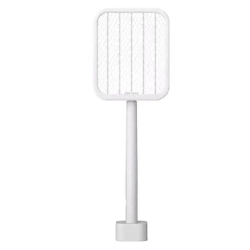 Folding Electric Mosquito Swatter, Pode repelir mosquitos e Fly Swatter Bateria retrátil de lítio, Base de carregamento USB