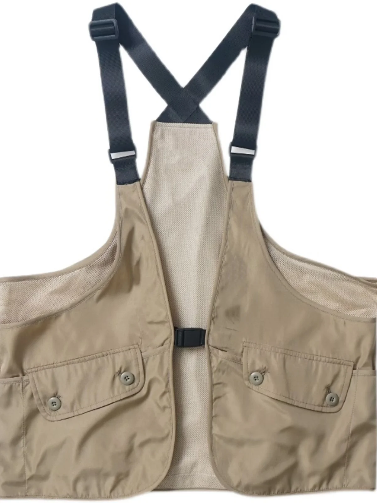 

American Functional Svel Vest Men's Trendy Brand oulder Pad Jaet Outdoor Casual Vest with kets Workwear Sle