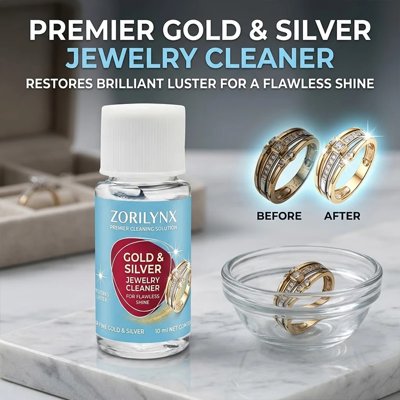Effective Tarnish Remover for Gold & Silver Jewelry Deep Cleaning Solution for Luxury Watches and Gems 10ml ZORILYNX