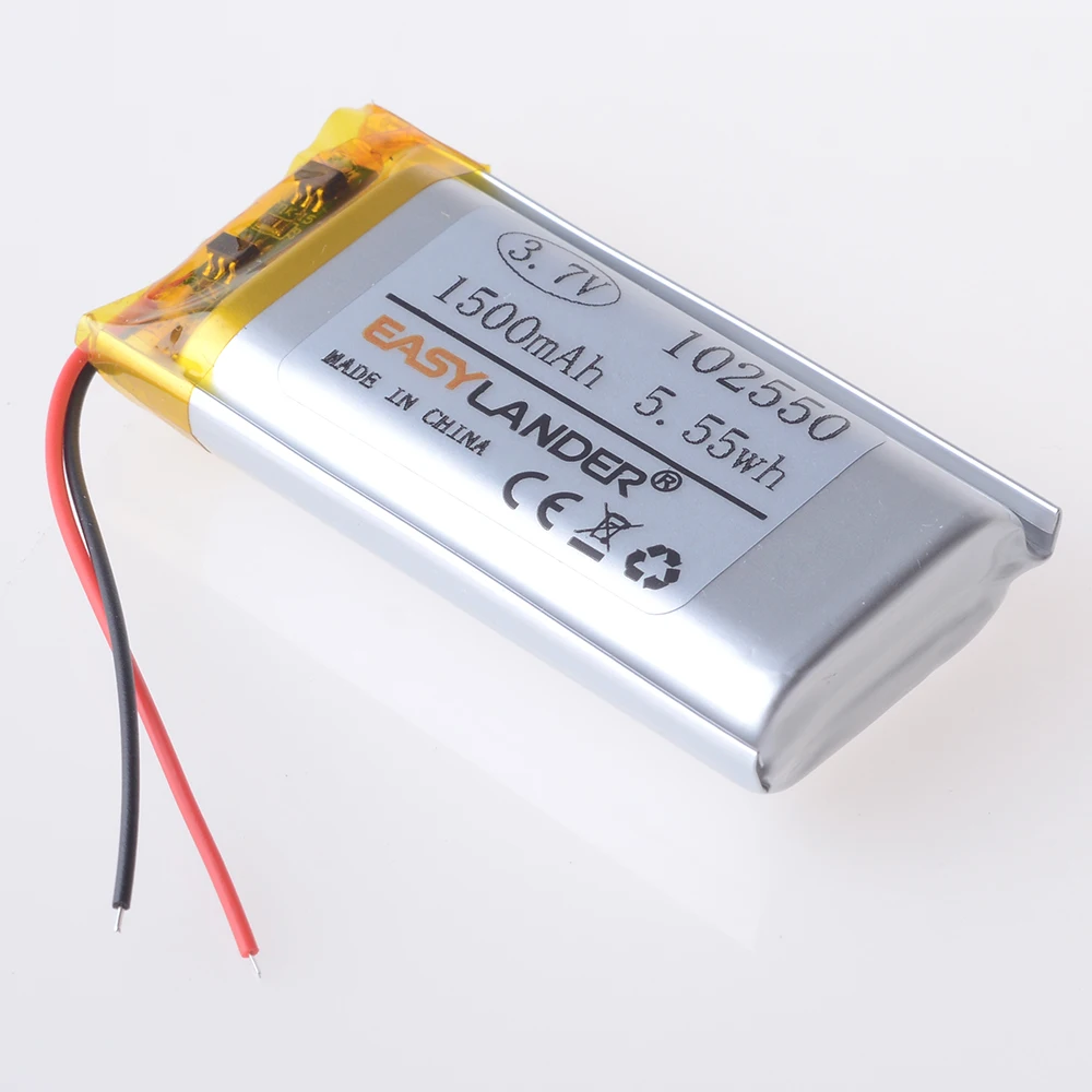 10Pcs/Lot 102550 3.7V 1500mAh Li-ion Polymer Lithium Battery Lipo 302550 402550 502550 602550 702550 802550 902550