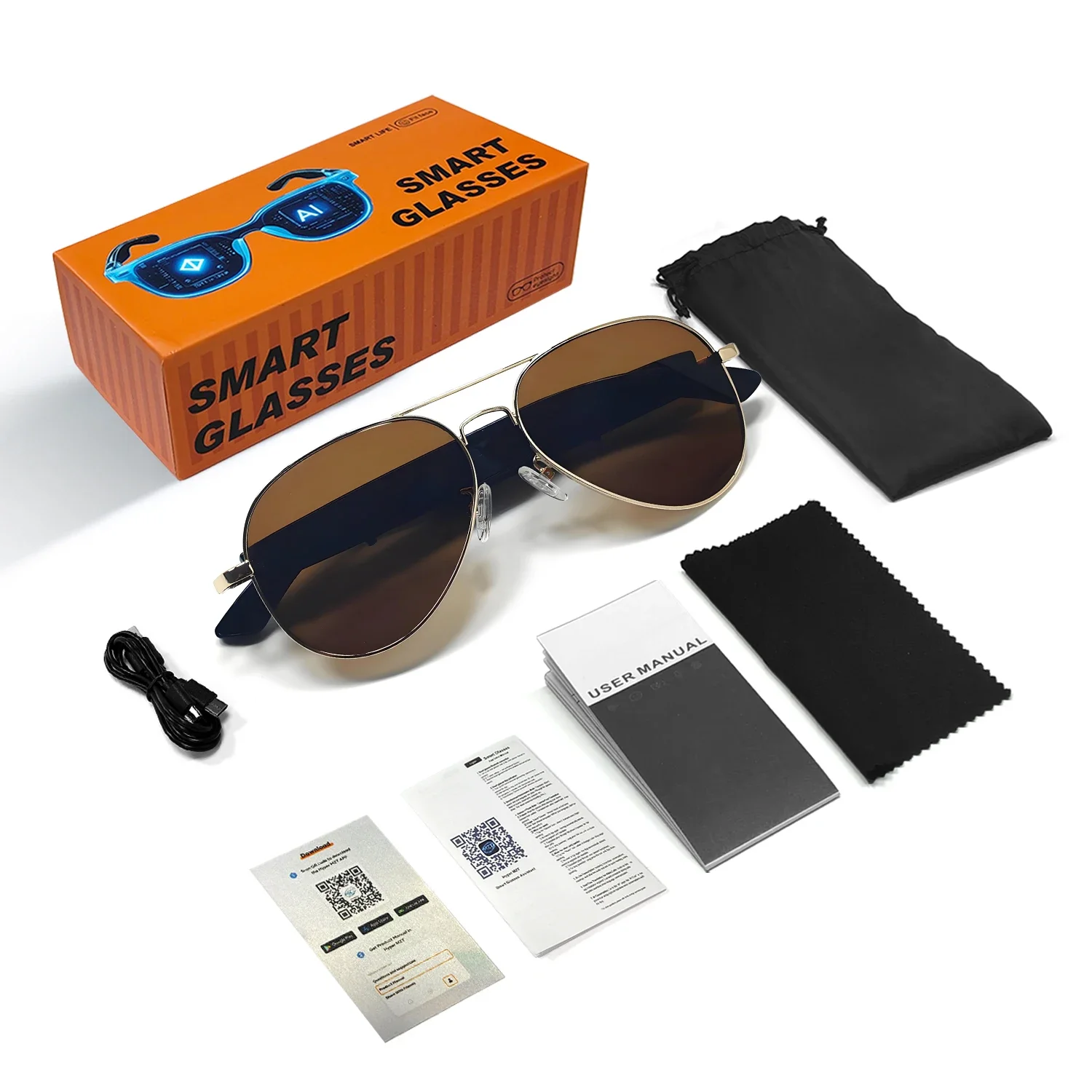 F18 sports spectacles of AI Intelligent Translation Glasses Sunglasses Voice Remote Control Music Eyewear Waterproof Eyeglasses