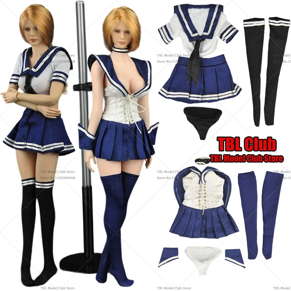 ZY5015 ZY5014 1/6 Sexy Women's Busty Fantasy/Crop Top Skirt Sailor Costume Uniform Model fit 12In BJD Doll Action Figure
