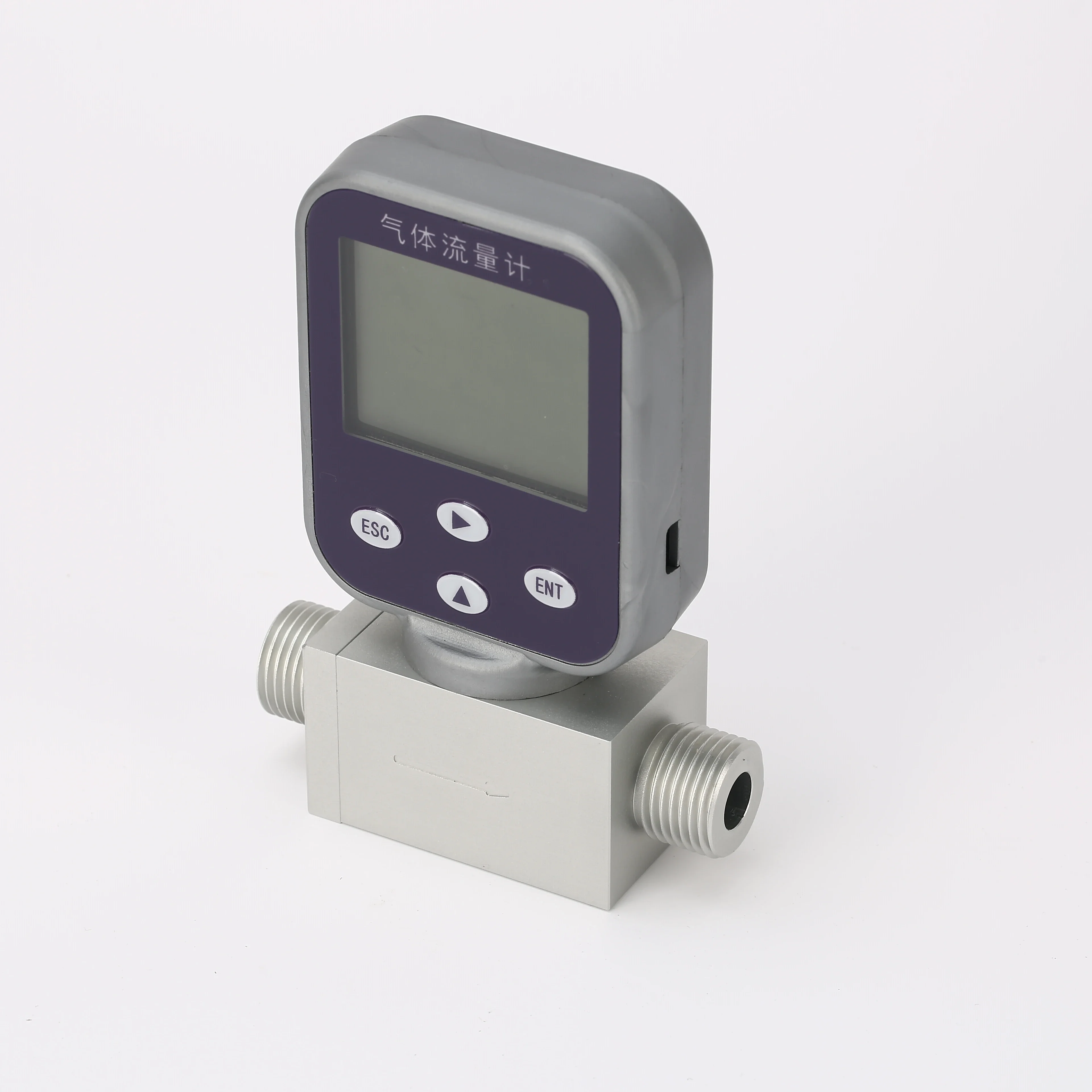 Customizable Digital Thermal Mass Gas Flowmeter LCD 300SLPM/100SLPM/50SLPM Compressed Air/Oxygen nitrogen Modbus Thread