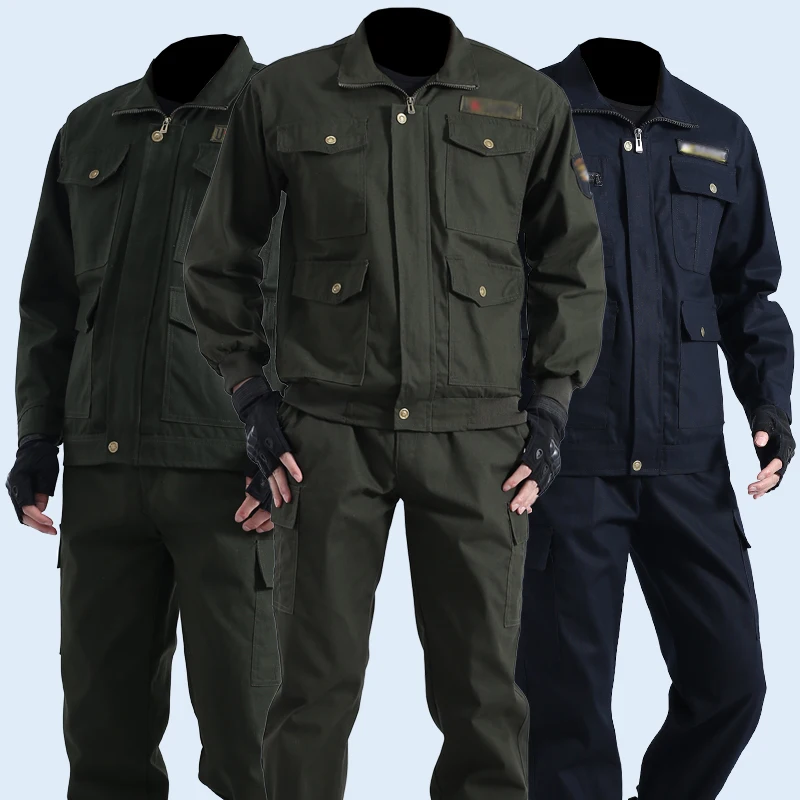 Outdoor Wear-resistant Overalls Men And Women Pure Cotton Thick Suit Welding Spring And Autumn Labor Insurance Service