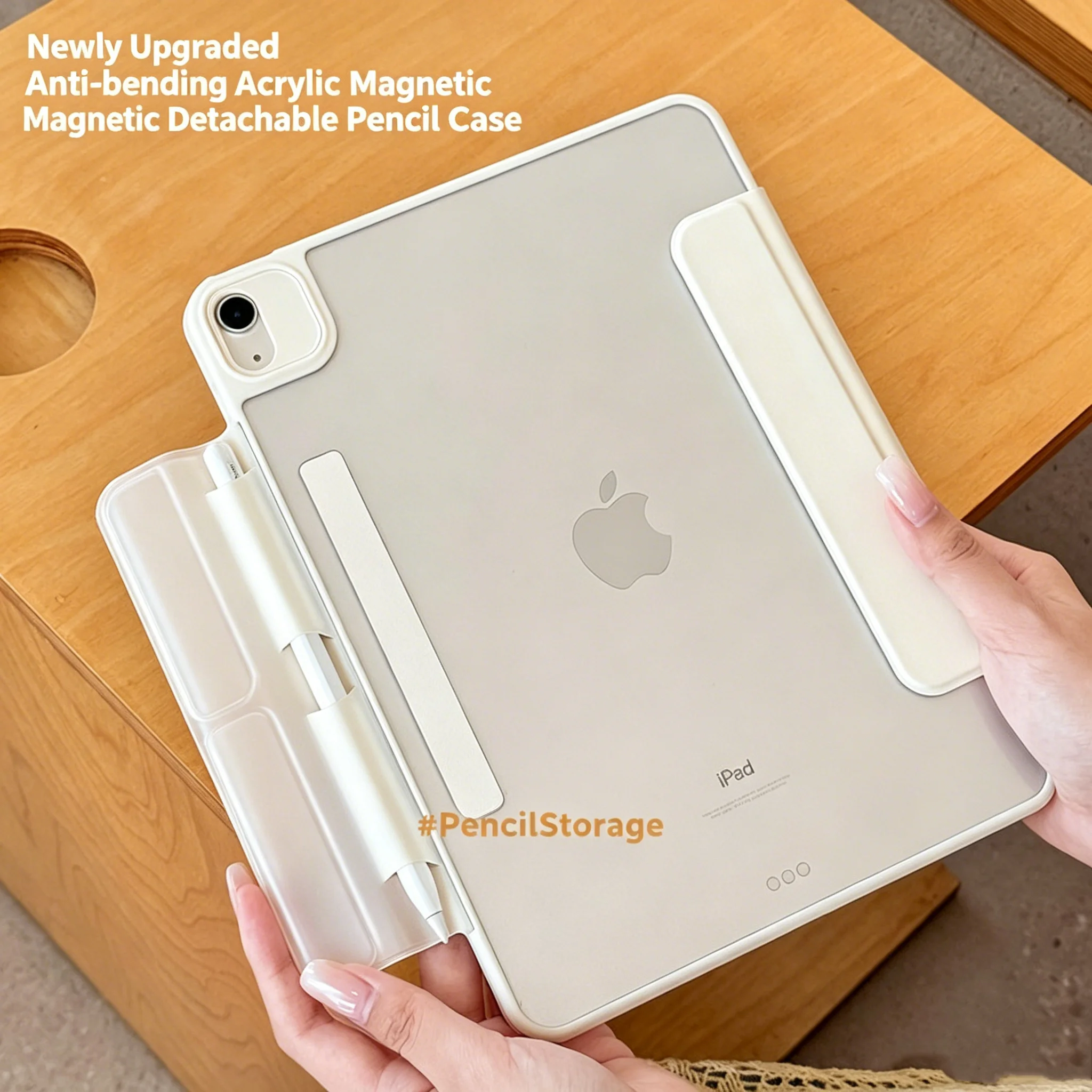 Coque magnétique détachable pour iPad 10e 11e génération 2026 Air 11 2025 Pro 11 Pro 13 Mini 6 Mini 7 Y Fold avec pochette pour stylet et fonction de réveil/veille automatique