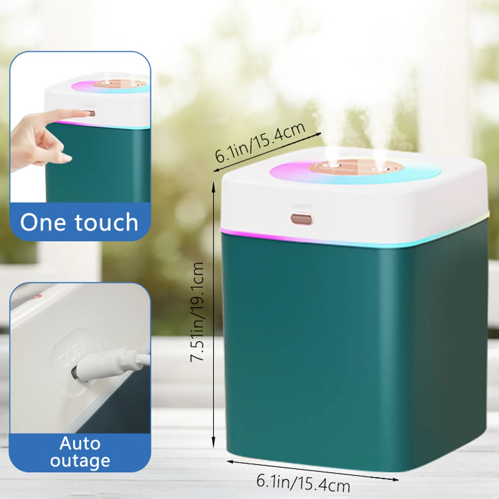 Humidifier Large Capacity 3L Home Color Riding Atmosphere Light USB Bedroom Fog Mute Desktop Humidifier White, Green and Pink