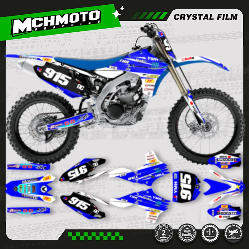 

MCHMFG для YAMAHA YZF450 YZ450F 2010 2011 2012 2013, индивидуальный командный полный набор мотоциклетных графических наклеек, наборы наклеек