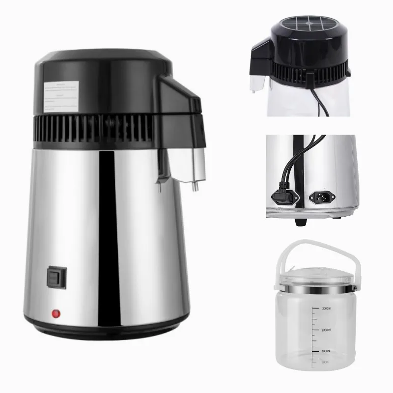 4L Water Distiller Distilled Water Making Machine for Home Medical Dental Beauty