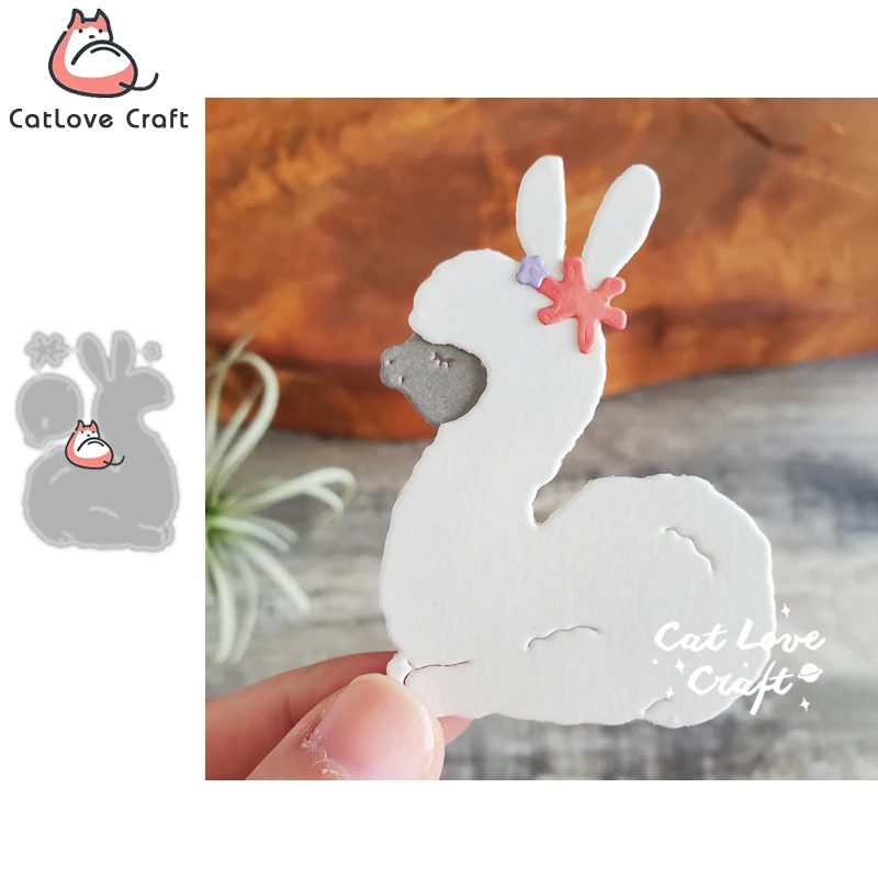 Catlove-troqueles de corte de Metal de animales de Alpaca, plantilla de molde para álbum de recortes, troqueles para fabricación de tarjetas, troqueles para manualidades DIY en relieve, nuevos troqueles para 2023