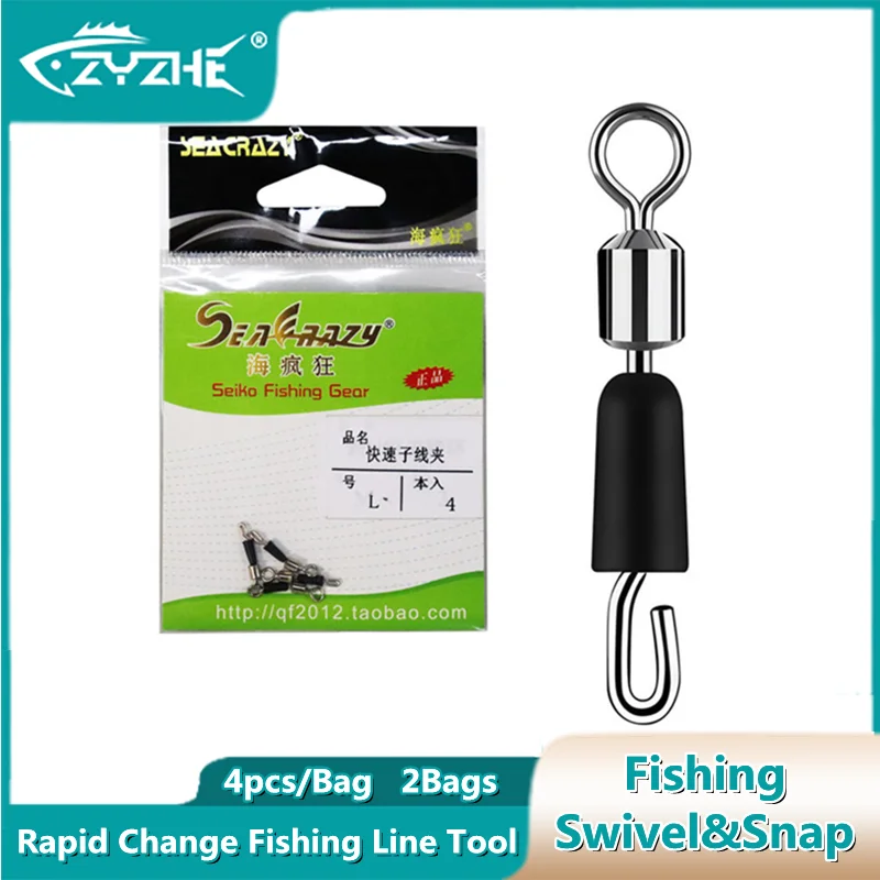 ZYZ Quick Connect Subwire Fishing Swivel Snap Rapid Change Fishing Line Tool Jig Hooks Tackle Connector Carp Fishing Accessories