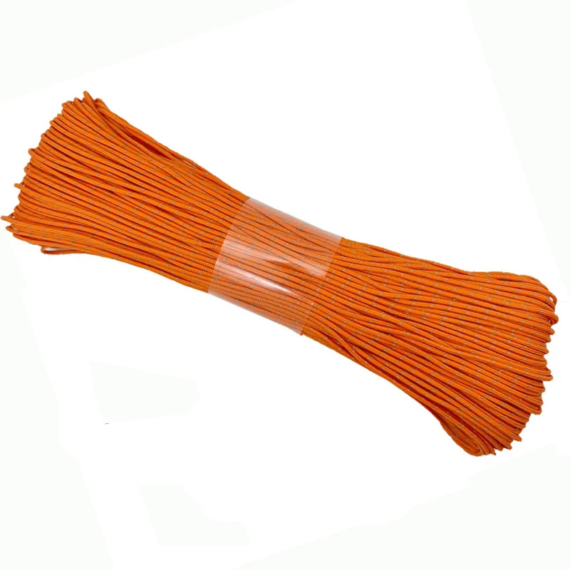 2mm Reflektierendes Paracord Länge 10/50/100M, Taktisches Fallschirmseil für Zelt, Camping, Angeln, Überlebensarmband 3-Strang Paracord-Seil – Detail 6