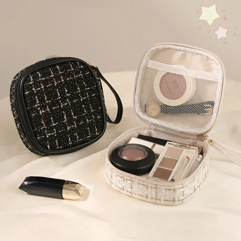 

Portable Women's Mini Cosmetic Bags Girls Makeup Lipsticks Storage Pouch Sanitary Pads Data Cables Organizer Small Bag Luxury