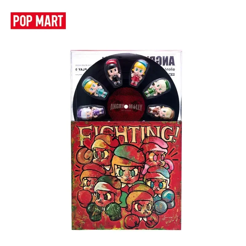 

POP MART Angry Molly Mini Figure Set - Long Play 9 Series Blind Box: Коллекционные фигурки, игрушки-сюрпризы, украшения для сумок, настольные куклы-модели