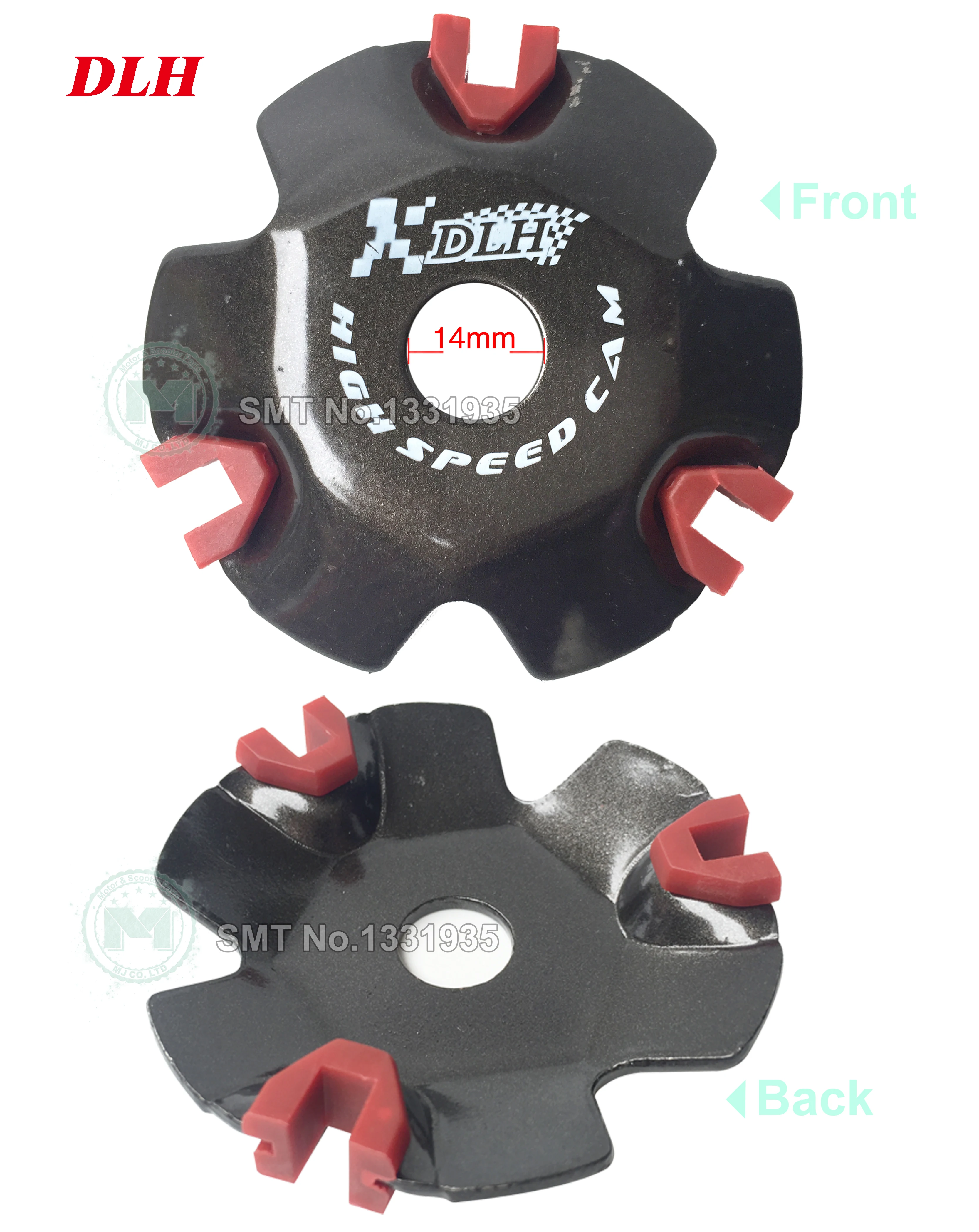 DLH GY6 50cc -14mm Zestaw wariatora Przednie koło pasowe napędu sprzęgła z obciążnikami rolkowymi do Honda139QMB 139QMA GY650 DIO50 AF18 AF28 ZX34 — zdjęcie 5