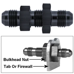 1Pcs AN6 Male To AN6 Male To AN6 Male Hose Fitting Bulkhead Nut For Tab or Wirewall