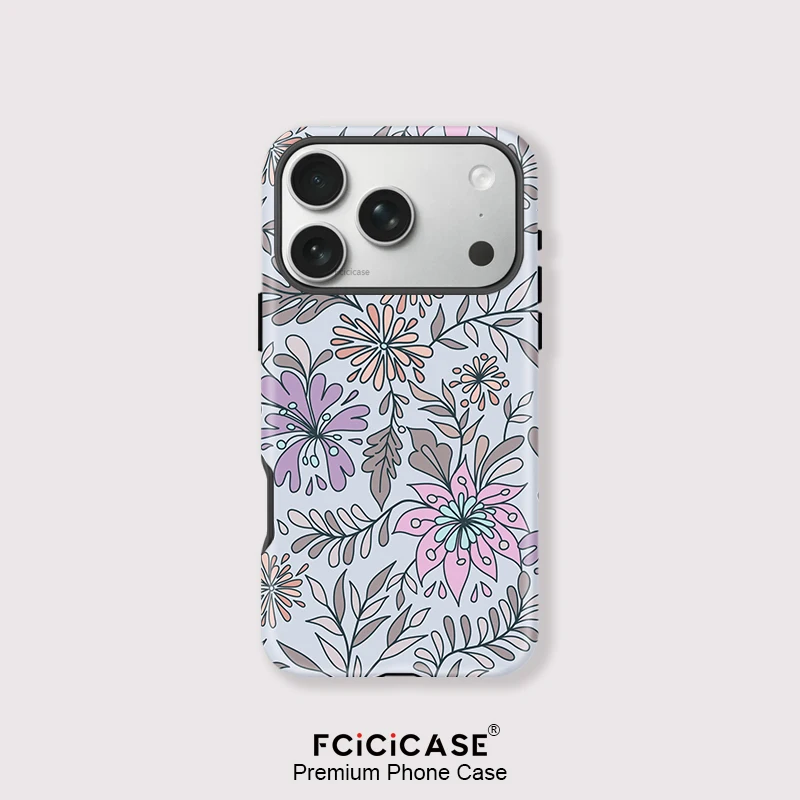 

Fcicicase Phone Case For iPhone 17 Air 16 15 14 13 12 Pro Max Plus 11 Magnetic For Magsafe Florals Painting Shockproof Cover