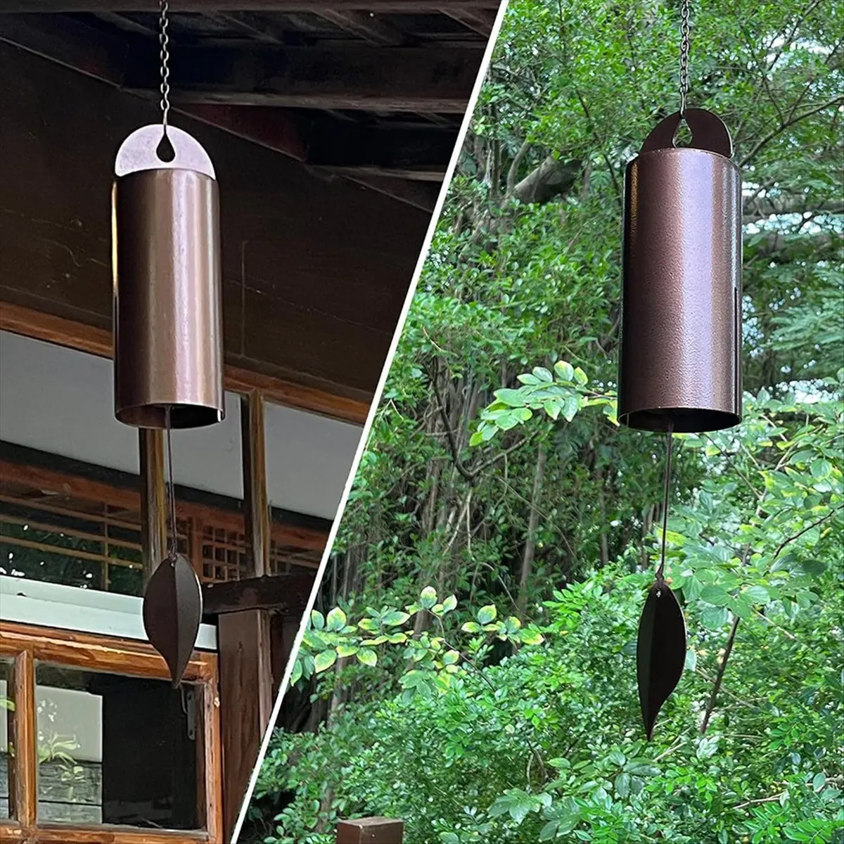 A67T NEW Deep Resonant Quiet Bell-Outdoor Commemorative Bell,Deep Tone,Cylinder Wind Chime,Used for Garden Courtyard Decoration
