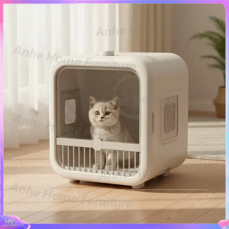 58L Automatic Pet Hair Dryer Box for Dogs with Smart Charging Eco Friendly ABS Tempered Glass Dog Grooming Dryer Dog Drying