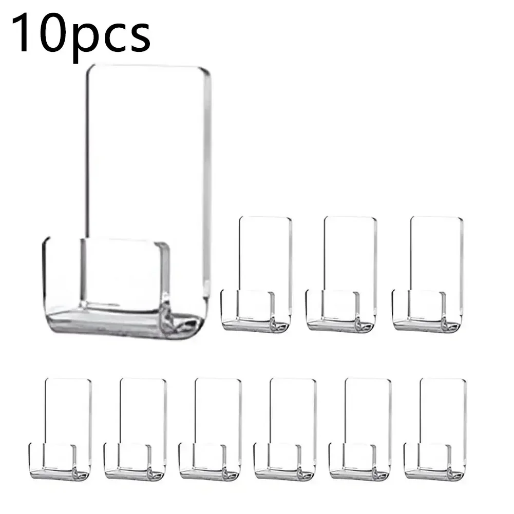 10pcs Transparent Acrylic Record CD Storage Rack Living Room Decoration Vinyl Record Shelf Wall Holder Record Display Hook