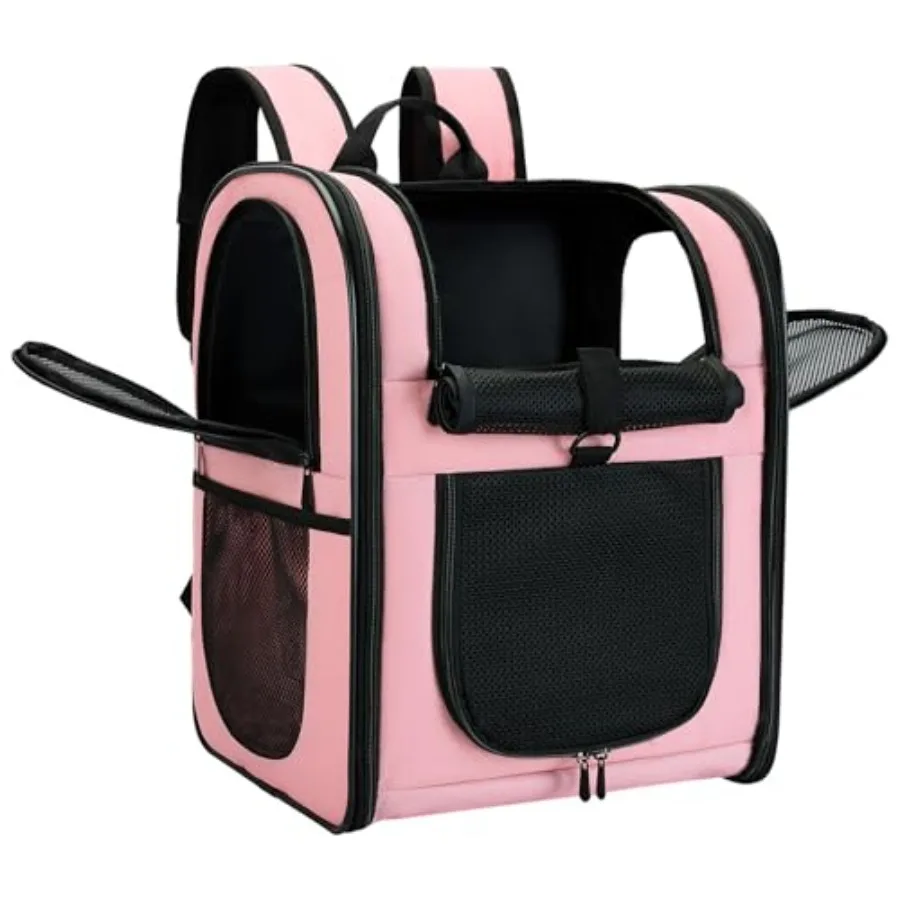 

Рюкзак-переноска для собак и кошек весом 4-18 фунтов - Вентилируемый, безопасный дизайн с мягкой спинкой и дышащей сеткой