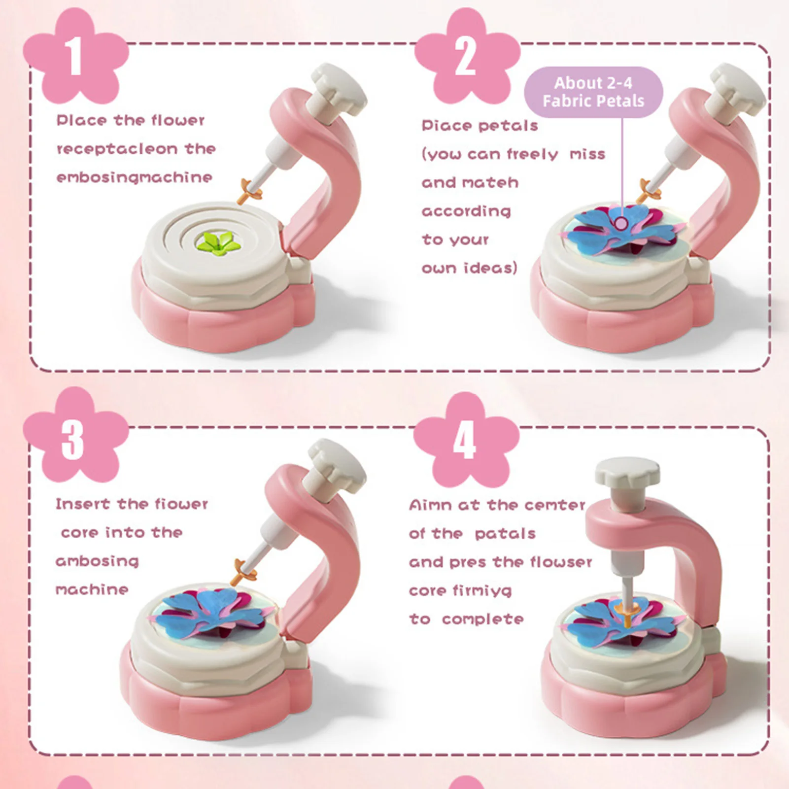 DIY-Bastelset für die Blumenherstellung, handgefertigter Blumenstrauß, Simulationsblumen, Geburtstagsgeschenkset für Mädchen, Kunsthandwerksspielzeug