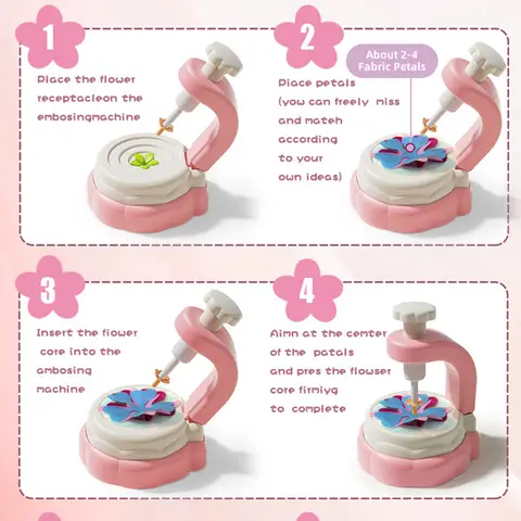 DIY-pysselset för blomtillverkning handgjord bukett simulerade blommor födelsedagspresentset för flickor konstpysselleksaker 12 best sales blommaleksak - №6