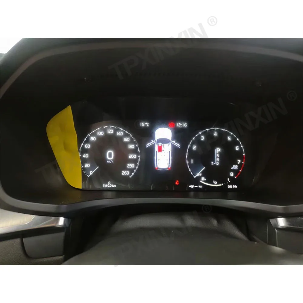 12.3 "Auto Digitale Cluster Voor Volvo XC90 2017-2021 Virtuele Cockpit Snelheidsmeter Display Head Unit Linux LCD auto Dashboard Upgrade