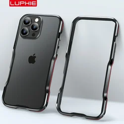 Lightweight LUPHIE Aluminum Metal Frame For iphone 16 Pro Max Case Metal Bumper 15 Plus 14 12 13 Mini Cover Skin Skin With Lens