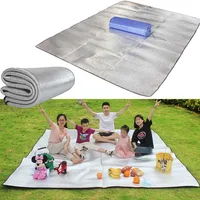 Estera de Camping de aluminio de dos caras, manta de espuma, almohadilla de espuma, estera de lámina aislante, almohadilla para tienda de dormir, calor reflectante para exteriores