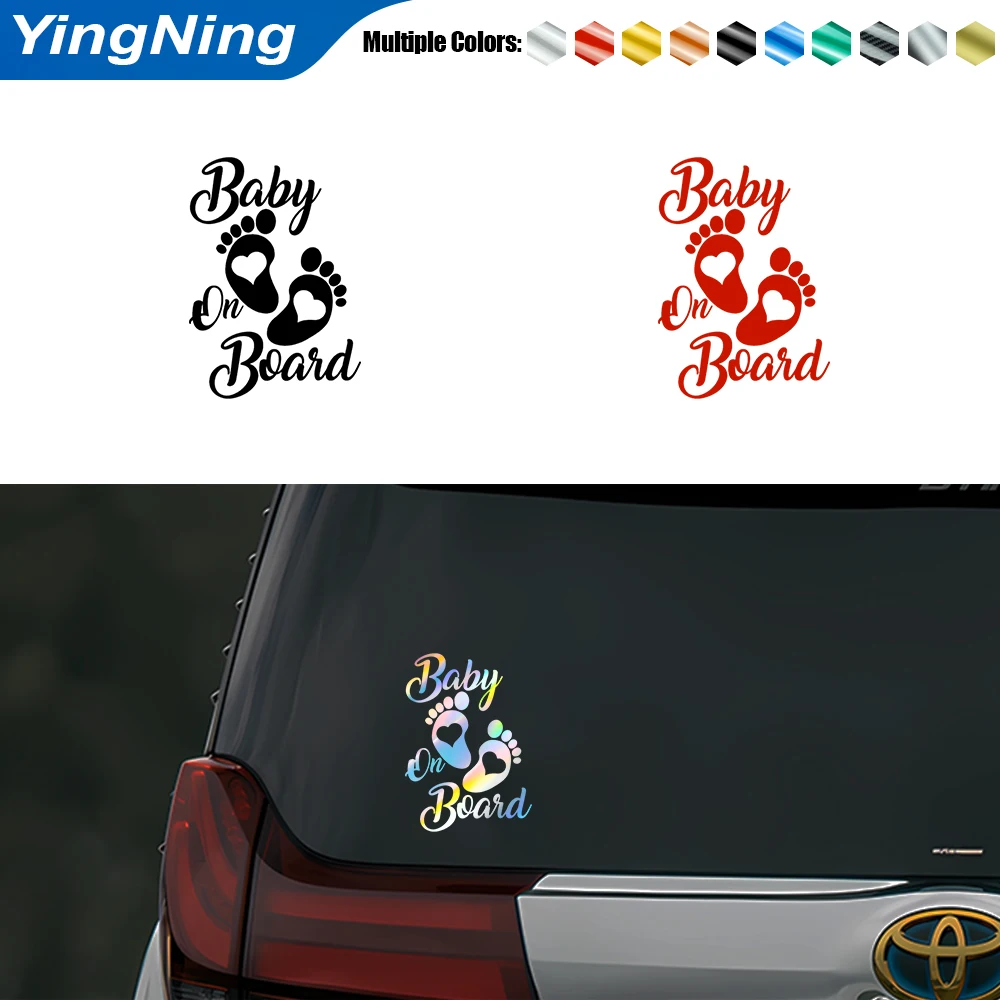 

Interesting Baby In Car Pattern Auto Reflective Sticker Car Bumper Body Rear Window Decorative Decal Car Vinyl Decal Accessories