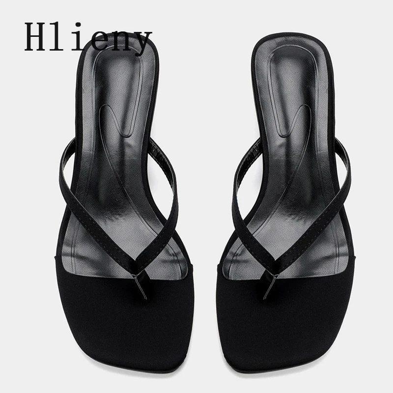 Hlieny Summer Fashion Shallow Low Heels Slippers Women Clip Toe Beach Casual Sandals Flip Flops Female Shoes Zapatos De Mujer