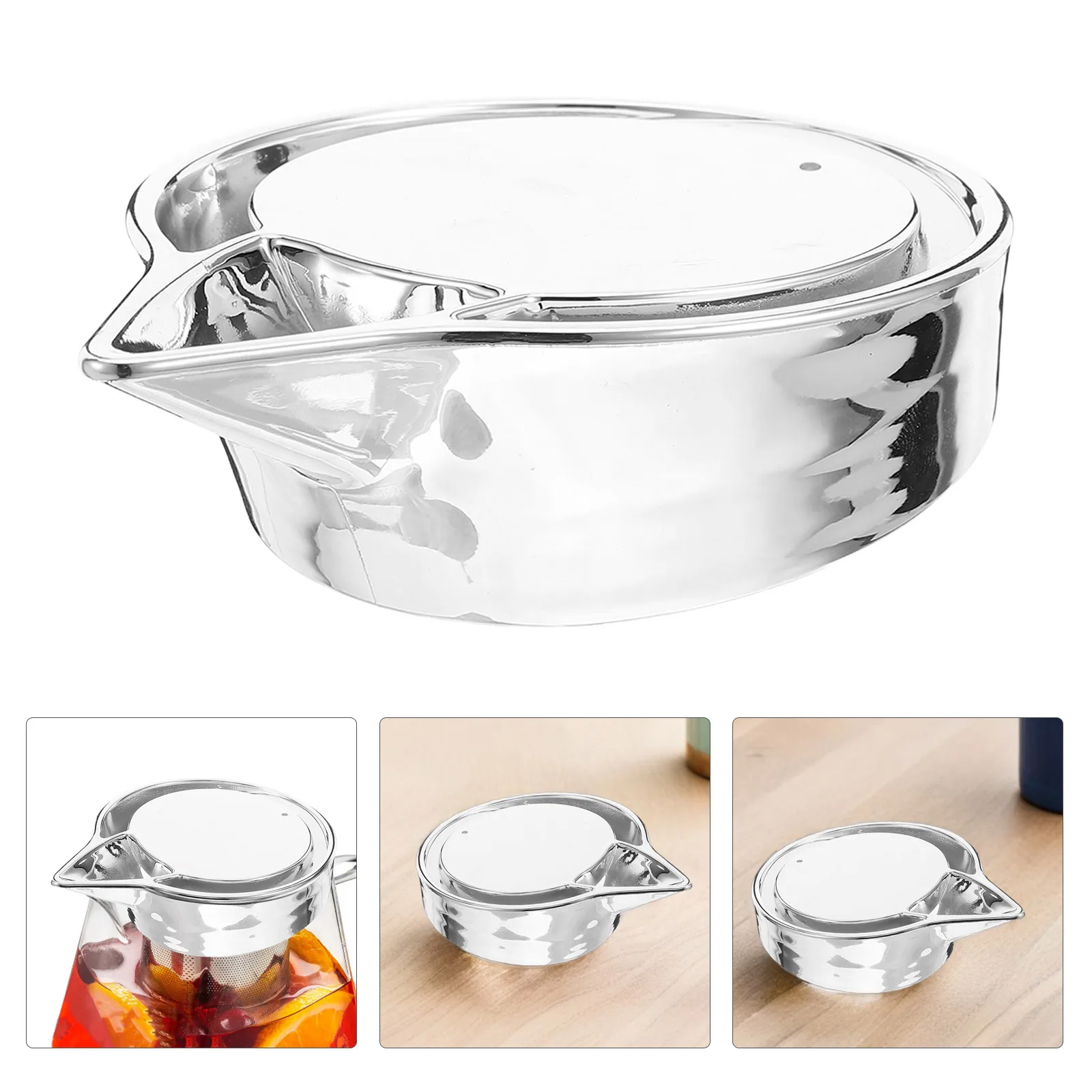 

Stainless Steel Beverage Pitcher Lid Octagon Duckbill Spout Cover With Tight Seal Anti-Spill Design For Juice Iced Tea Lemonade