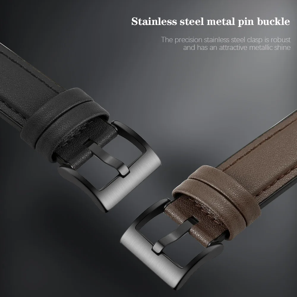 Cinturino in pelle per Samsung Galaxy Watch 8 40 44mm /8 Classic 46mm Sport Band per Galaxy Ultra 2025/7 47mm Bracciale stile business