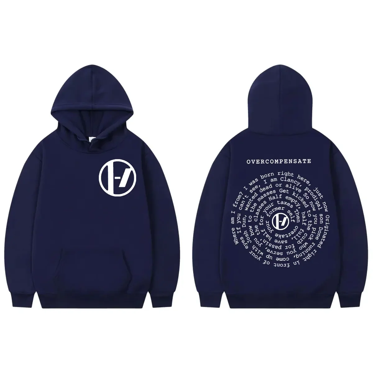 Twenty One Pilots Double Sided Print Hoodie Fashion Casual Oversized Pullovers Men Women Casual Long Sleeve Fleece Sweatshirts