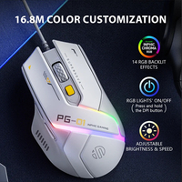 Inphic PG1 Wired Gaming Mouse RGB Lighting Effect Ergonomic Home Office Mouse For Desktop Computer Laptop