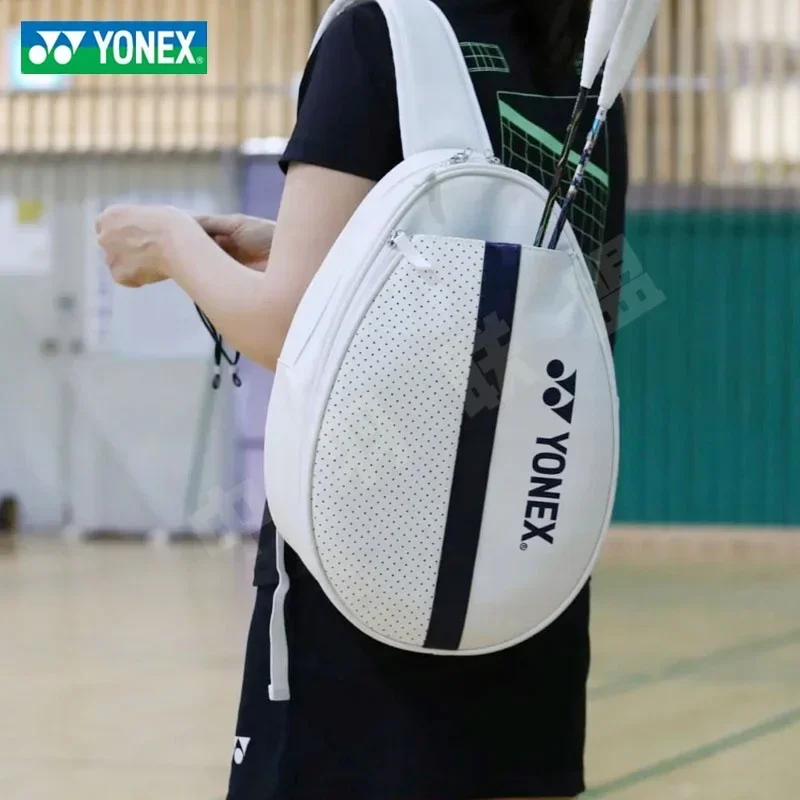 2023 New Yonex Tennis Badminton Racquet Bag 3 Pieces One Shoulder Mini Compact Lightweight Portable White Chest Bag Shoulder Bag