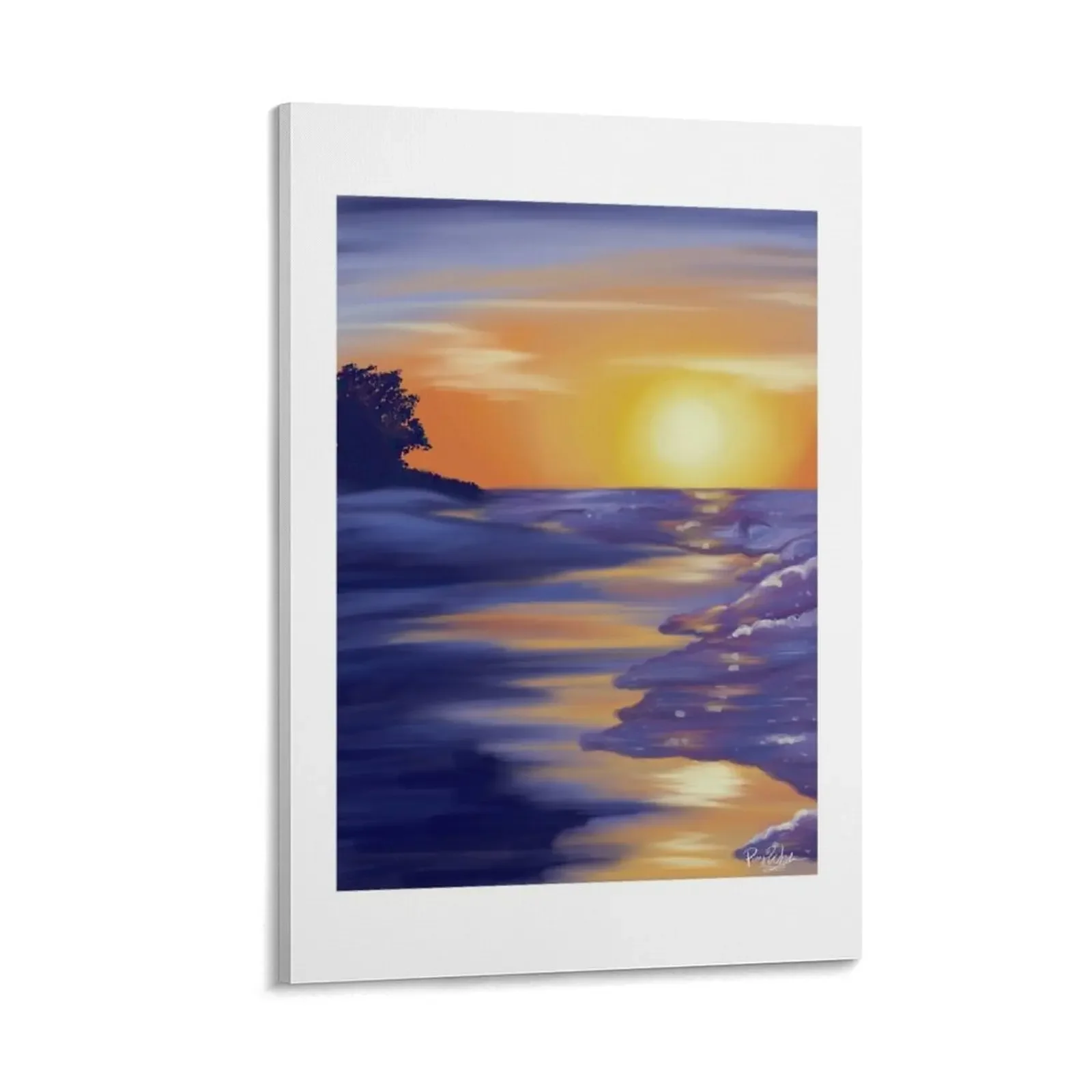 

Calm night on the Coast Canvas Painting ornaments for home poster anime living room decoration